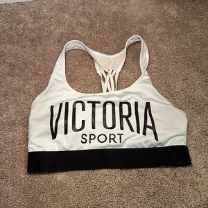 White and Black Victoria Secret Pink Sports Bra